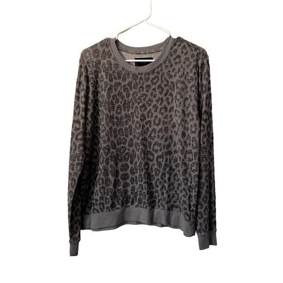 Lucky Brand cheetah print long sleeved top sweater soft comfortable casual - Picture 1 of 5
